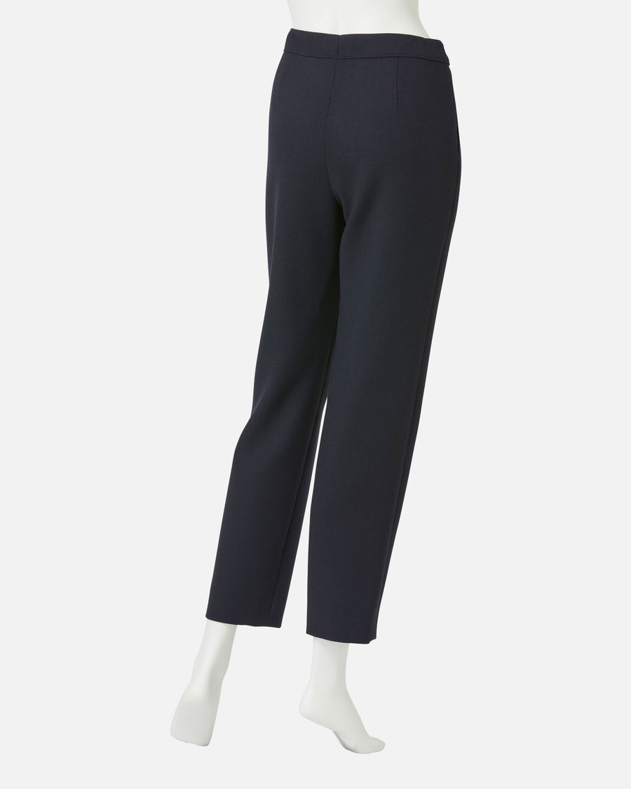 Stretch crepe tapered pants