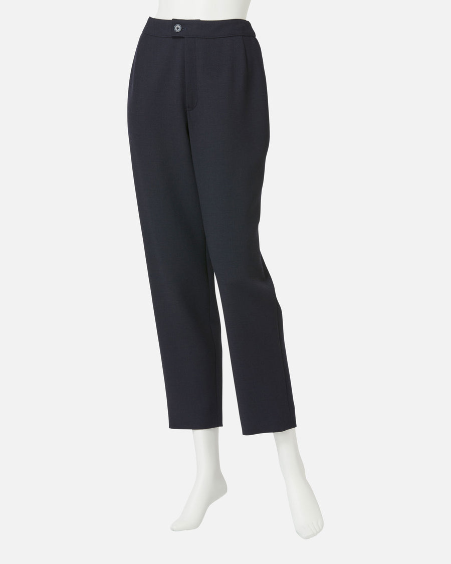 Stretch crepe tapered pants