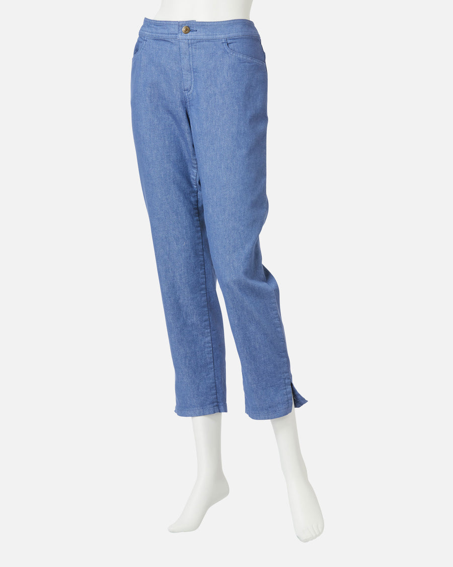Colored denim cropped pants