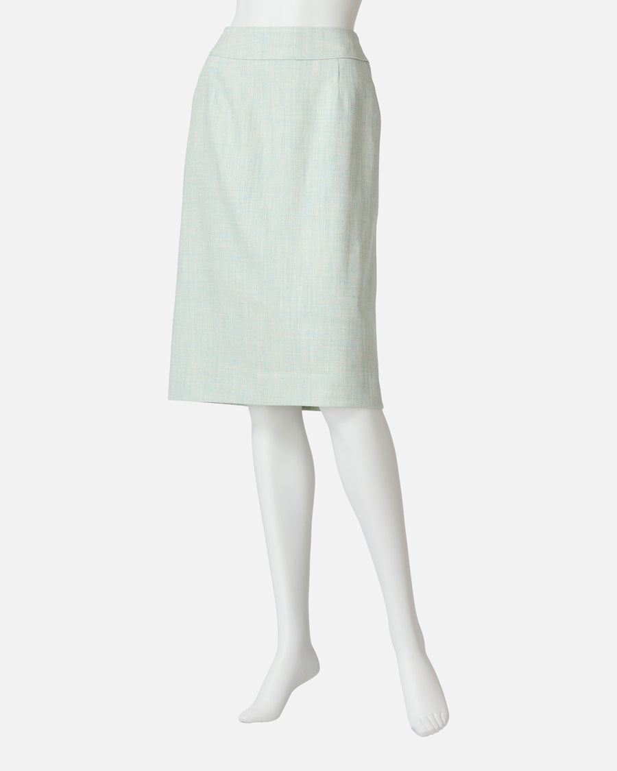 Pastel color twill tight skirt