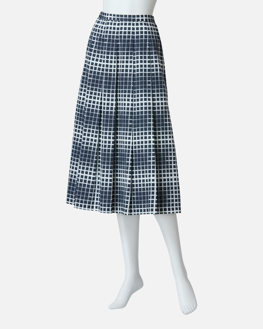 Satin pleated skirt