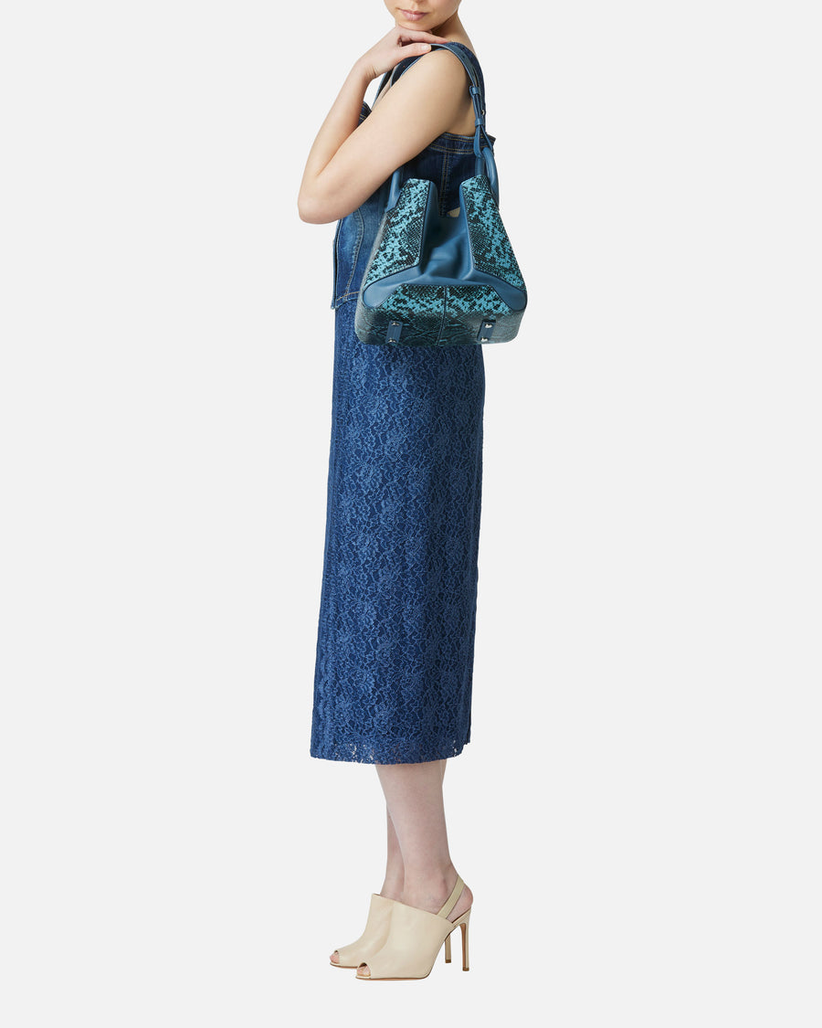 Combi leather shoulder bag (small)