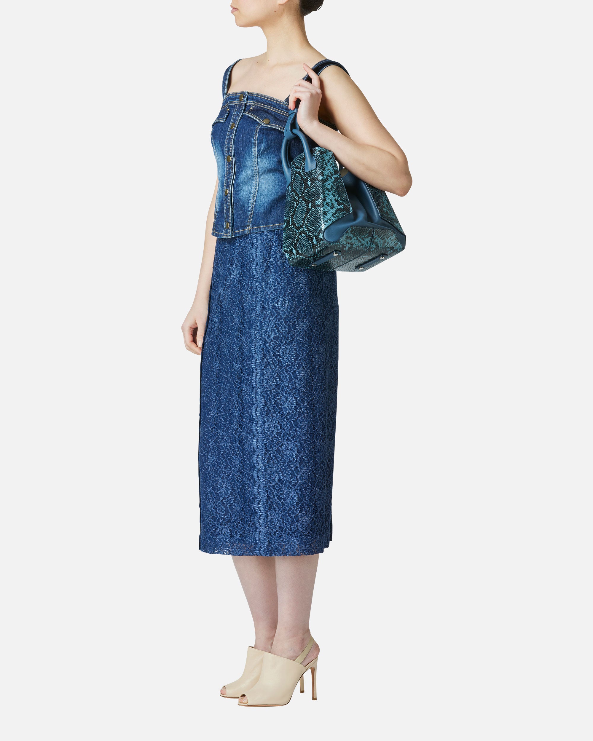 Combi leather shoulder bag (small)