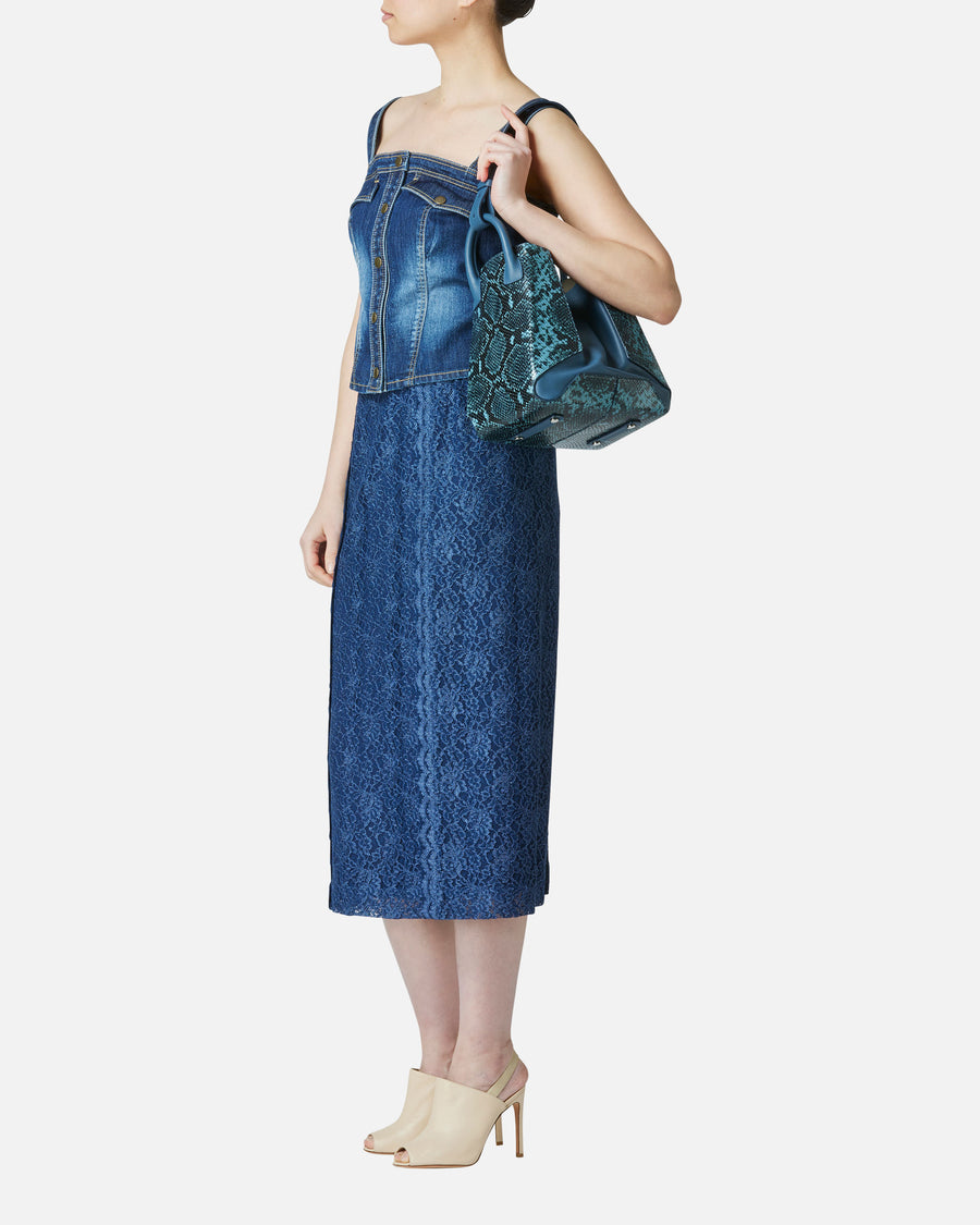 Combi leather shoulder bag (small)