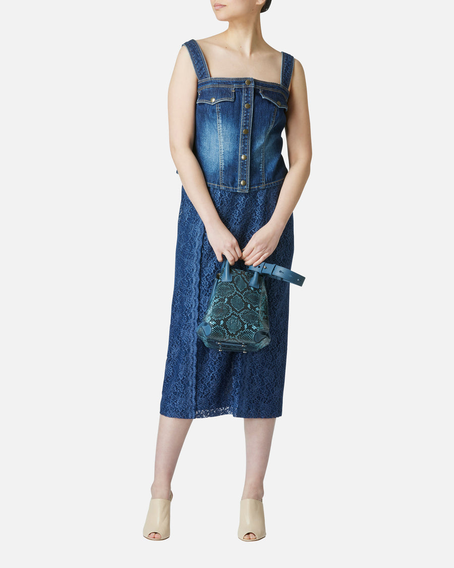 Combi leather shoulder bag (small)