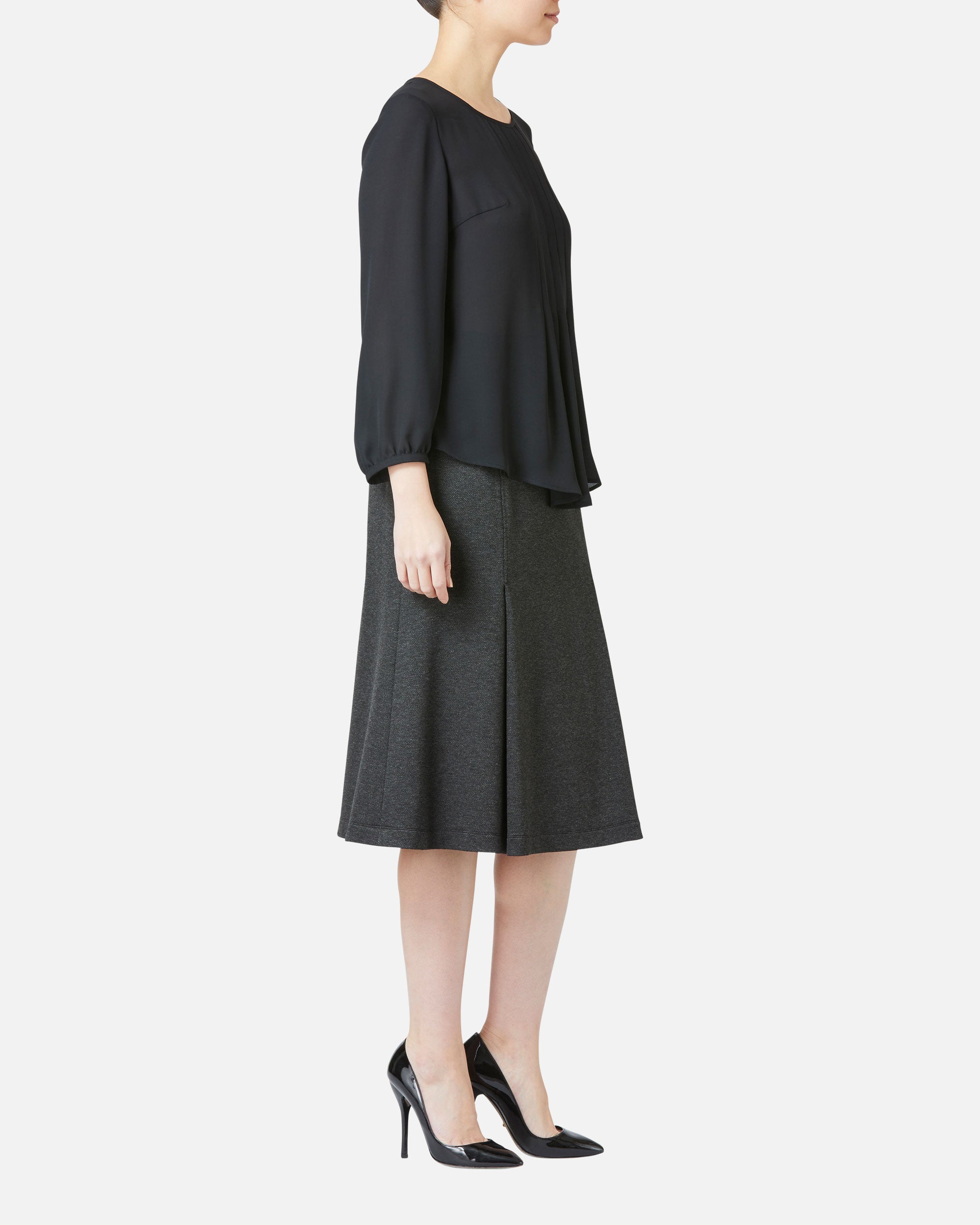 Pleated Front Blouse