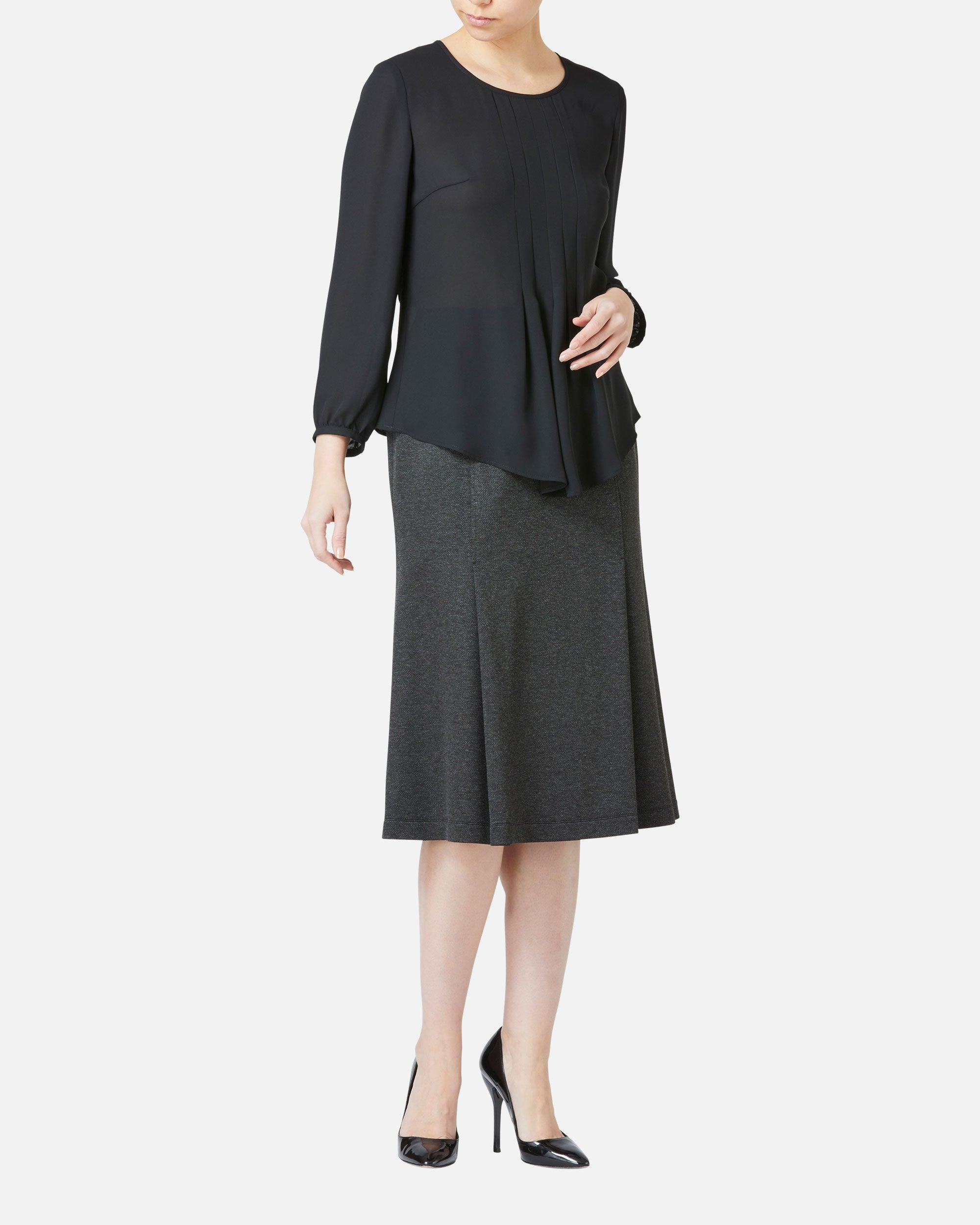 Pleated Front Blouse