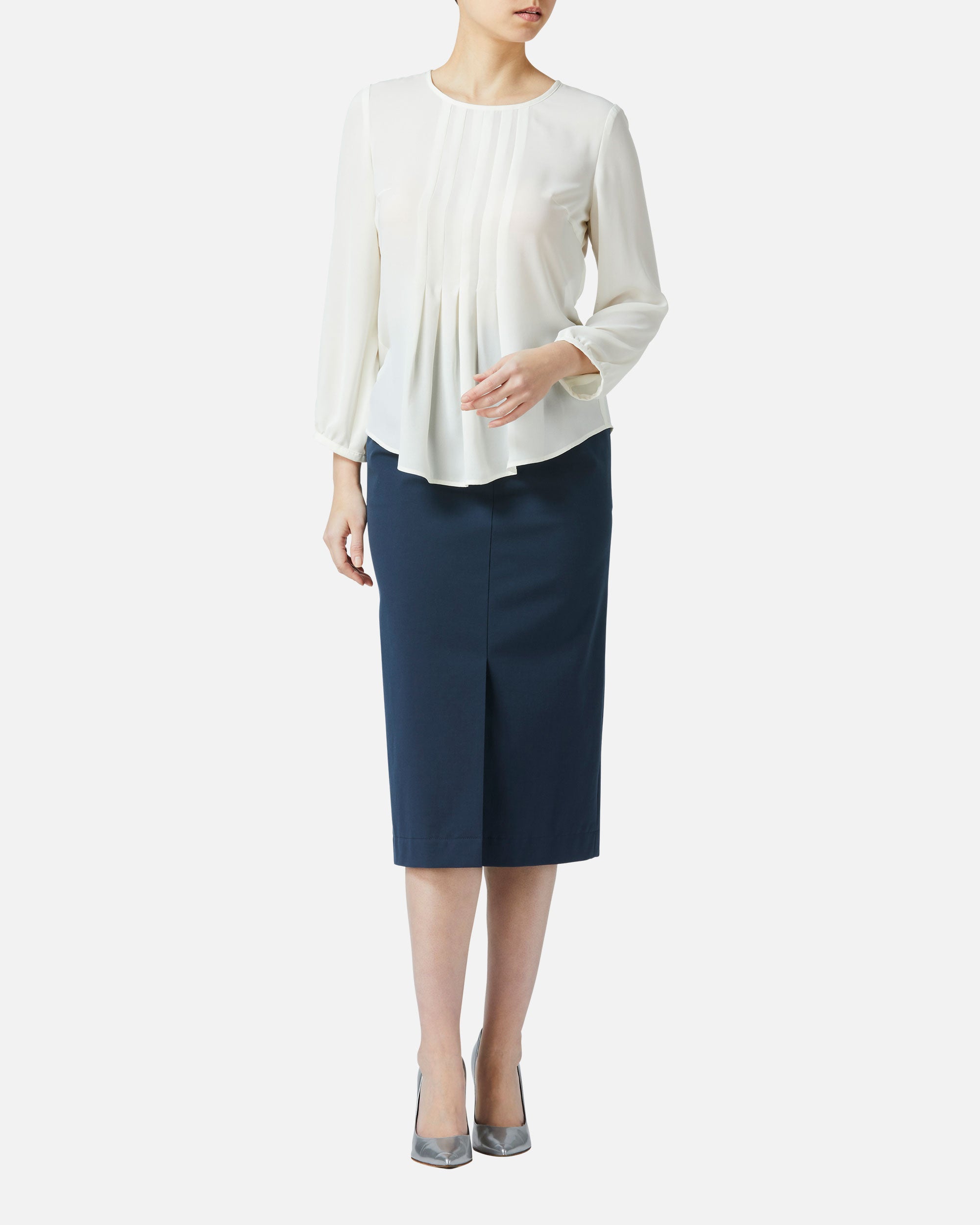 Pleated Front Blouse