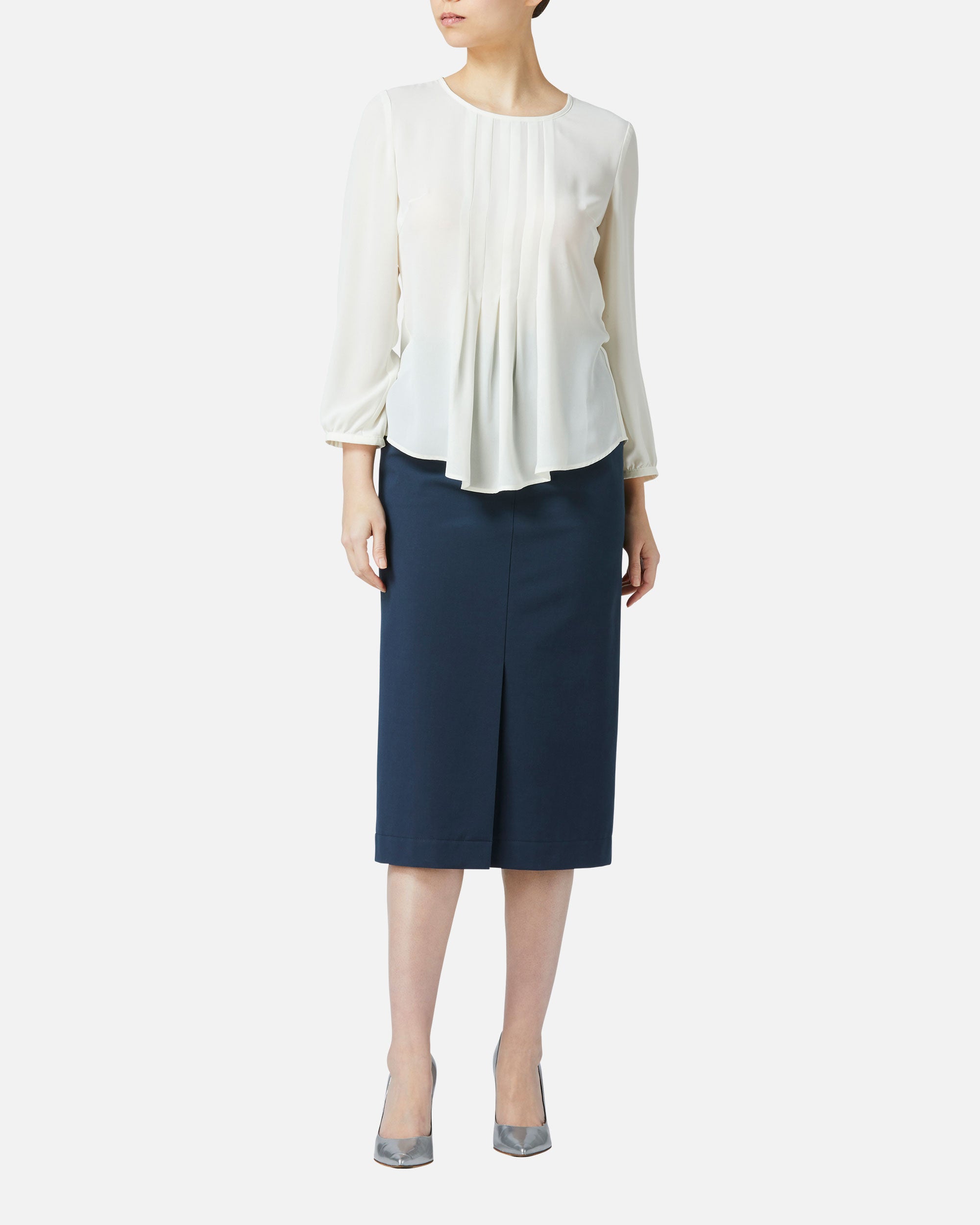 Pleated Front Blouse
