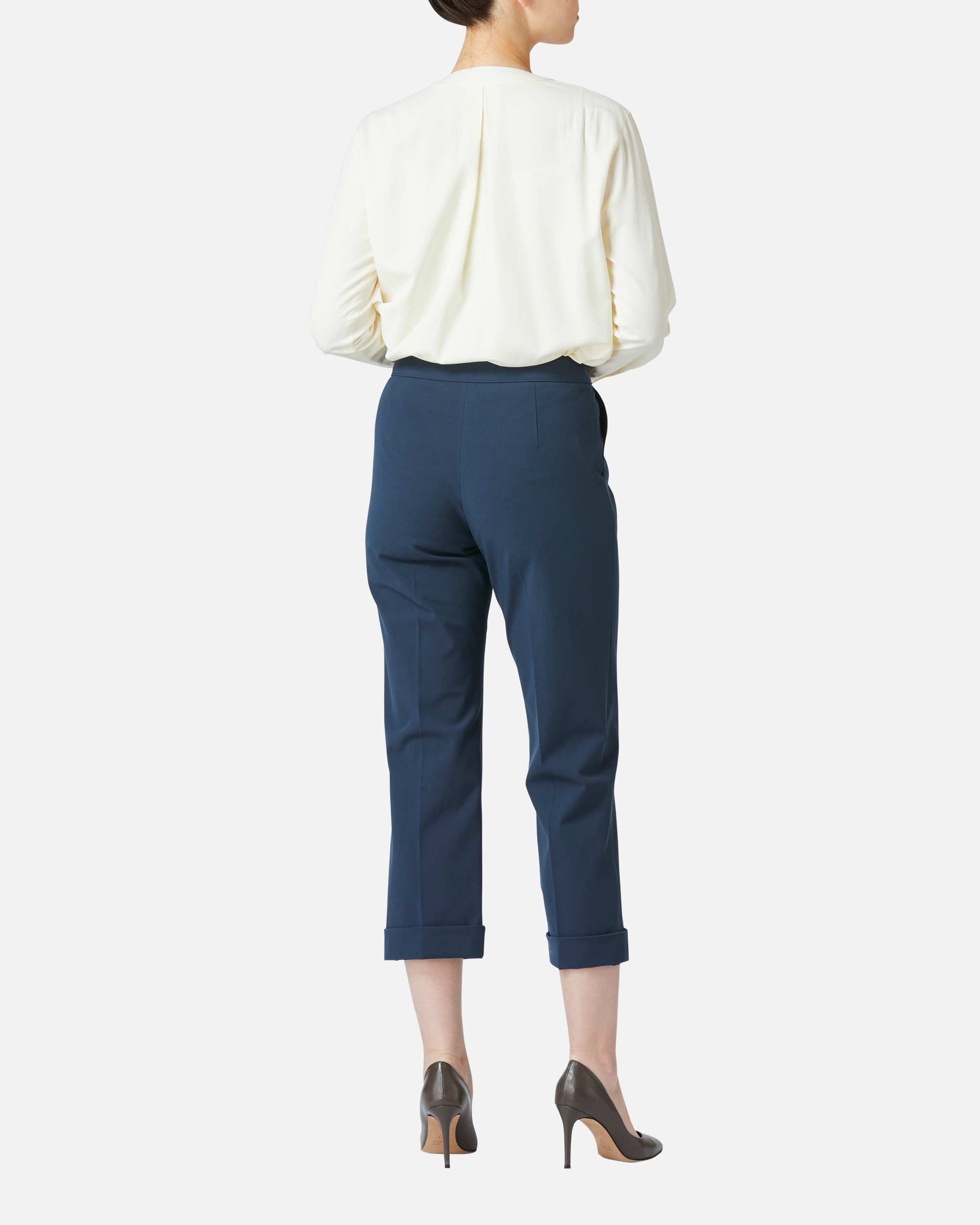 Stretch Gabardine Tapered Pants