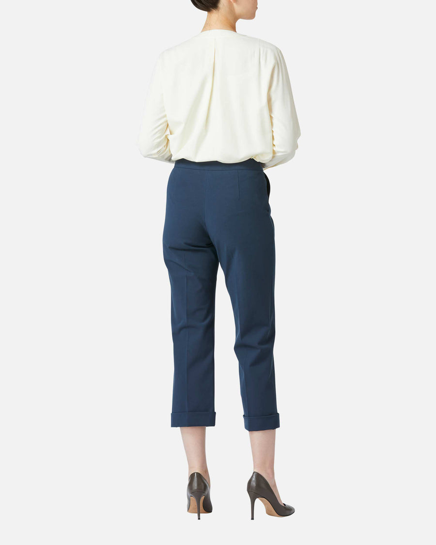 Stretch Gabardine Tapered Pants
