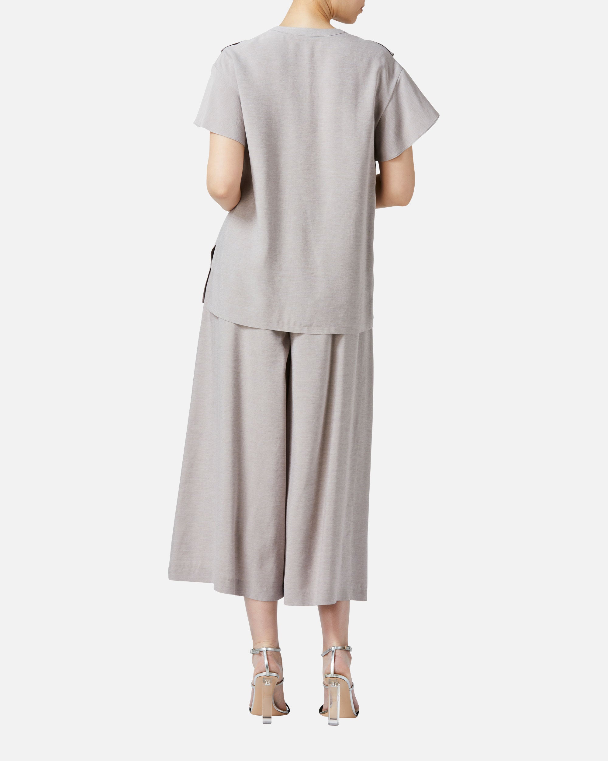 Gathered Waist Pants with Ribbon