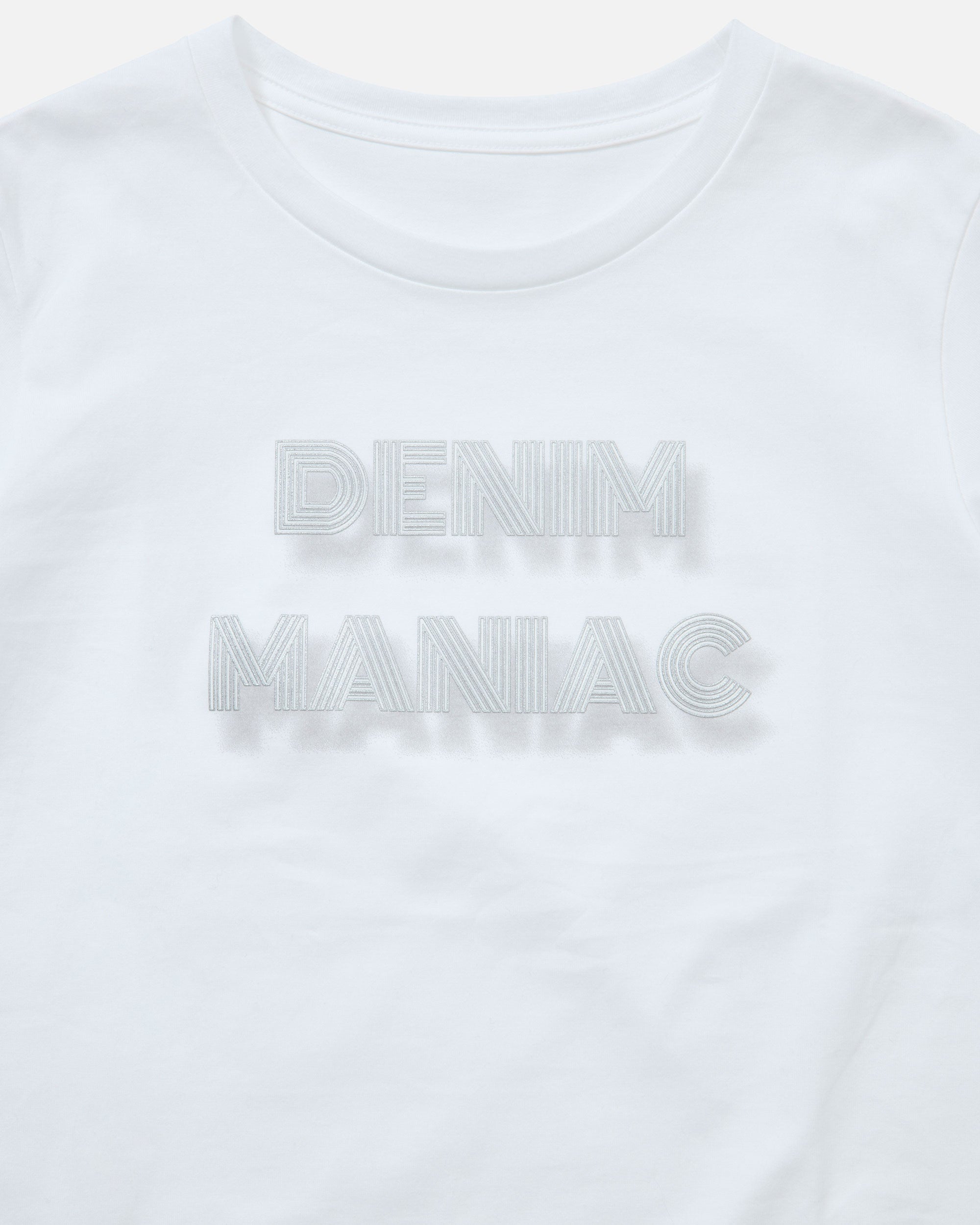 “Denim Maniac” print T-shirt