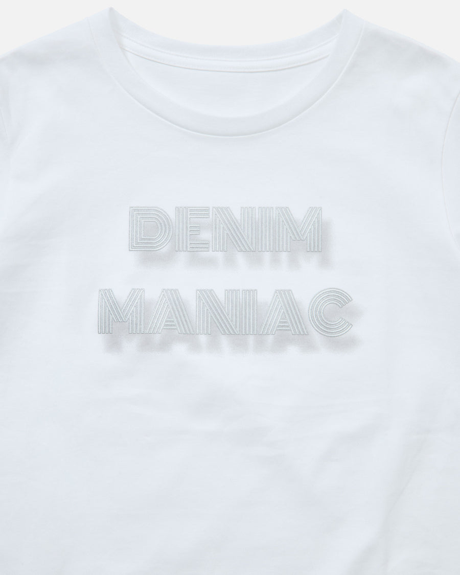 “Denim Maniac” print T-shirt
