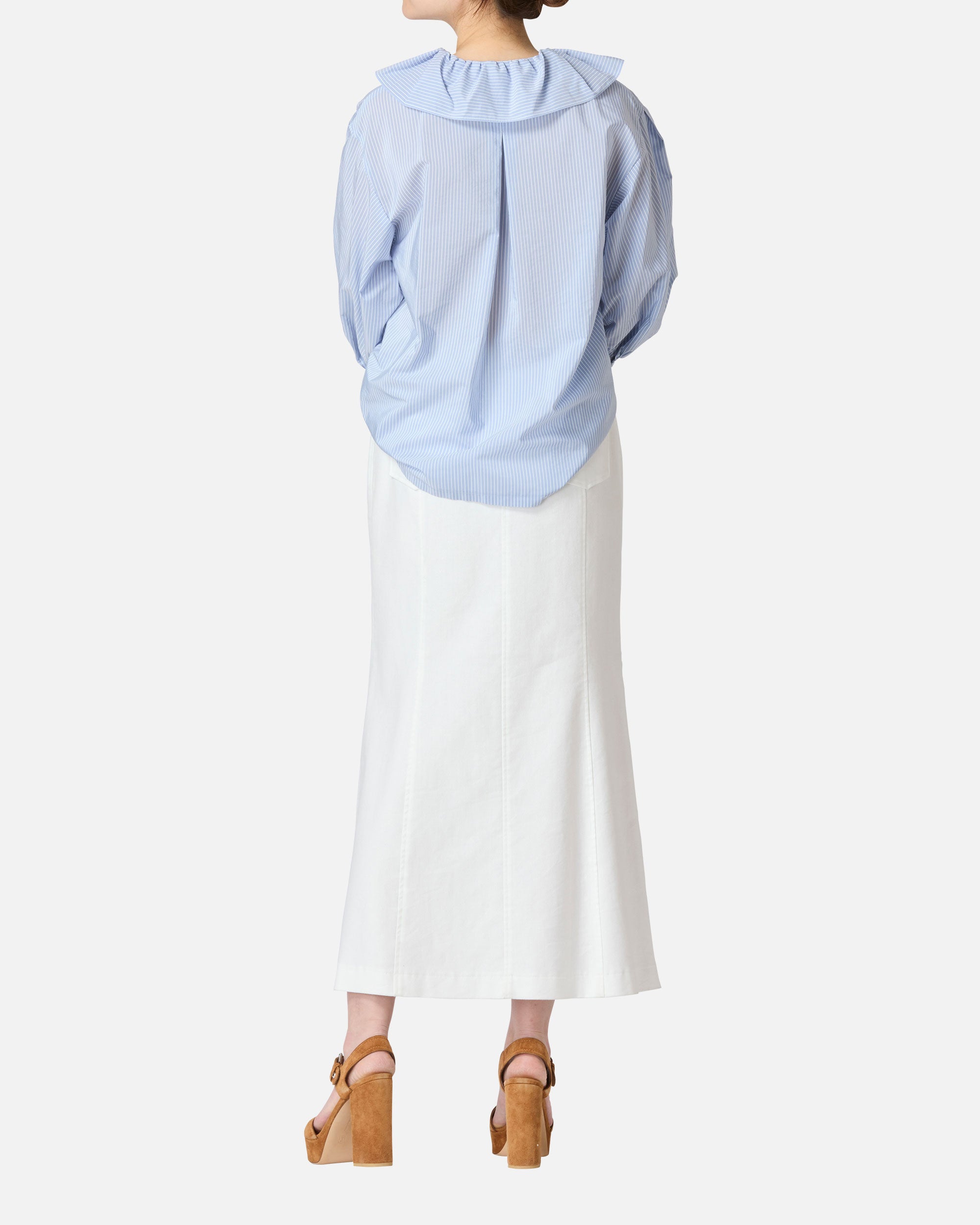 Cotton Rayon Twill Long Skirt