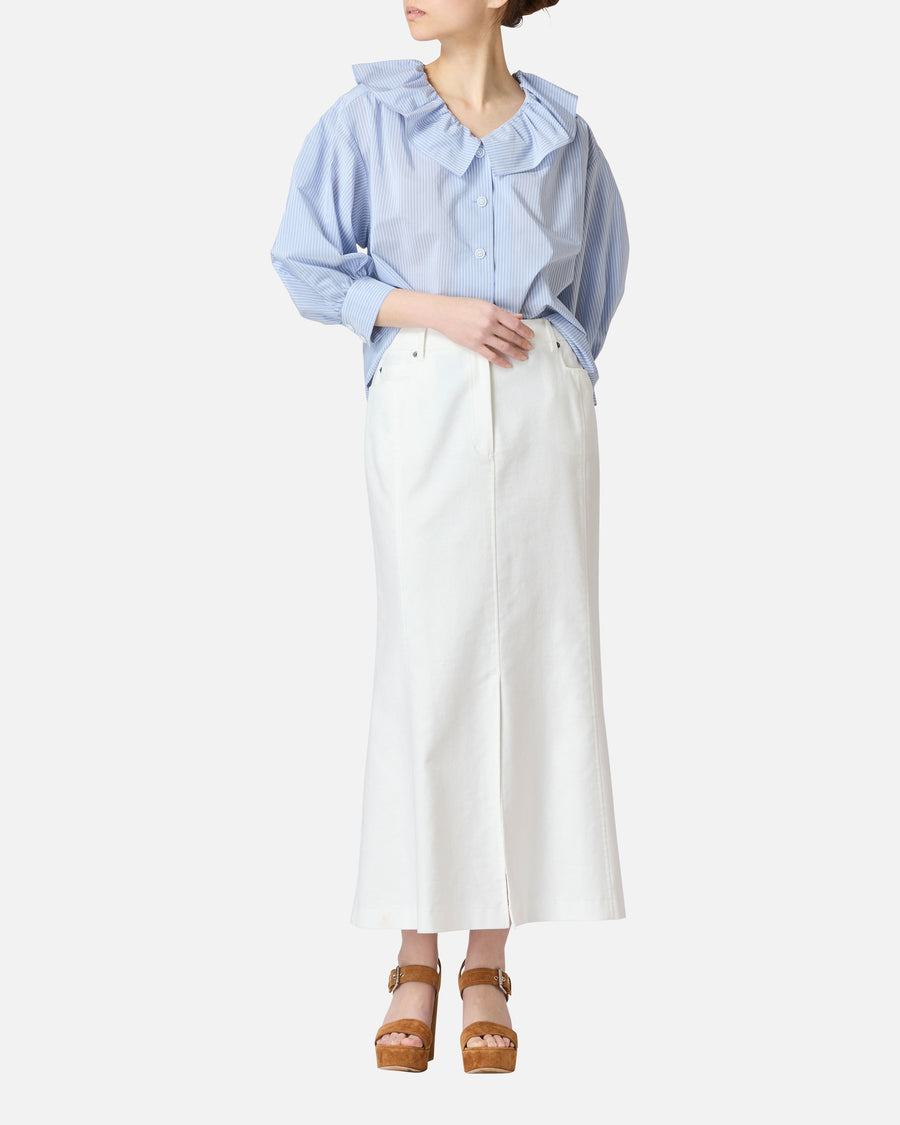 Cotton Rayon Twill Long Skirt