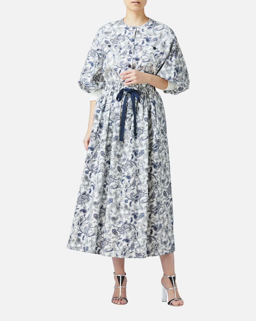 Paisley Print Gathered Skirt