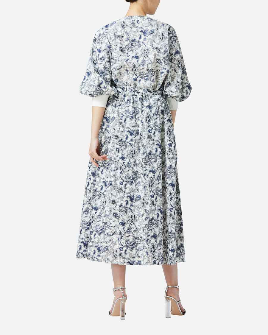 Paisley Print Gathered Skirt