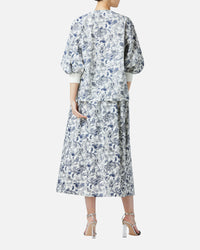 Paisley Print Gathered Skirt