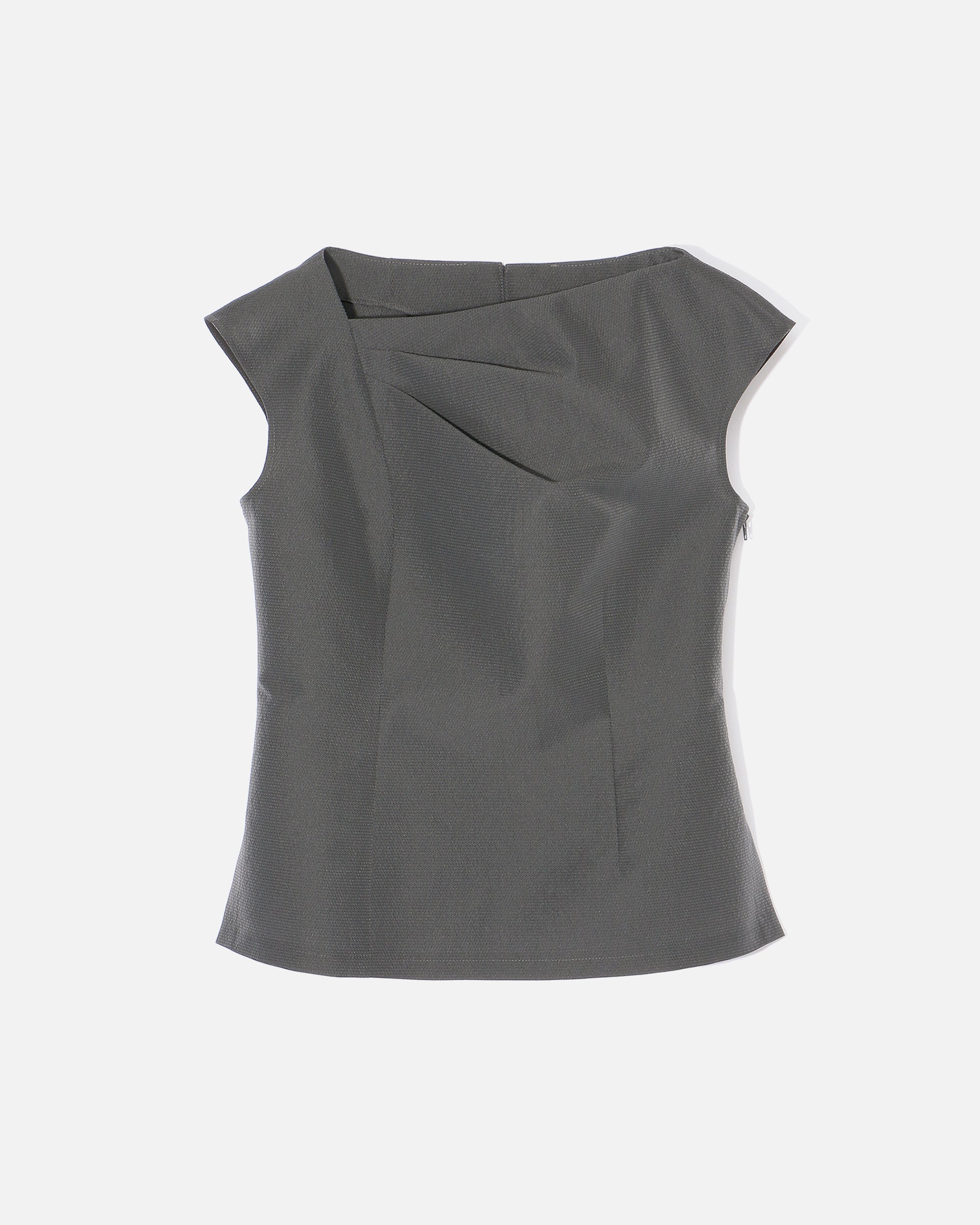 Polyester Nylon Jacquard Blouse with Ribbon