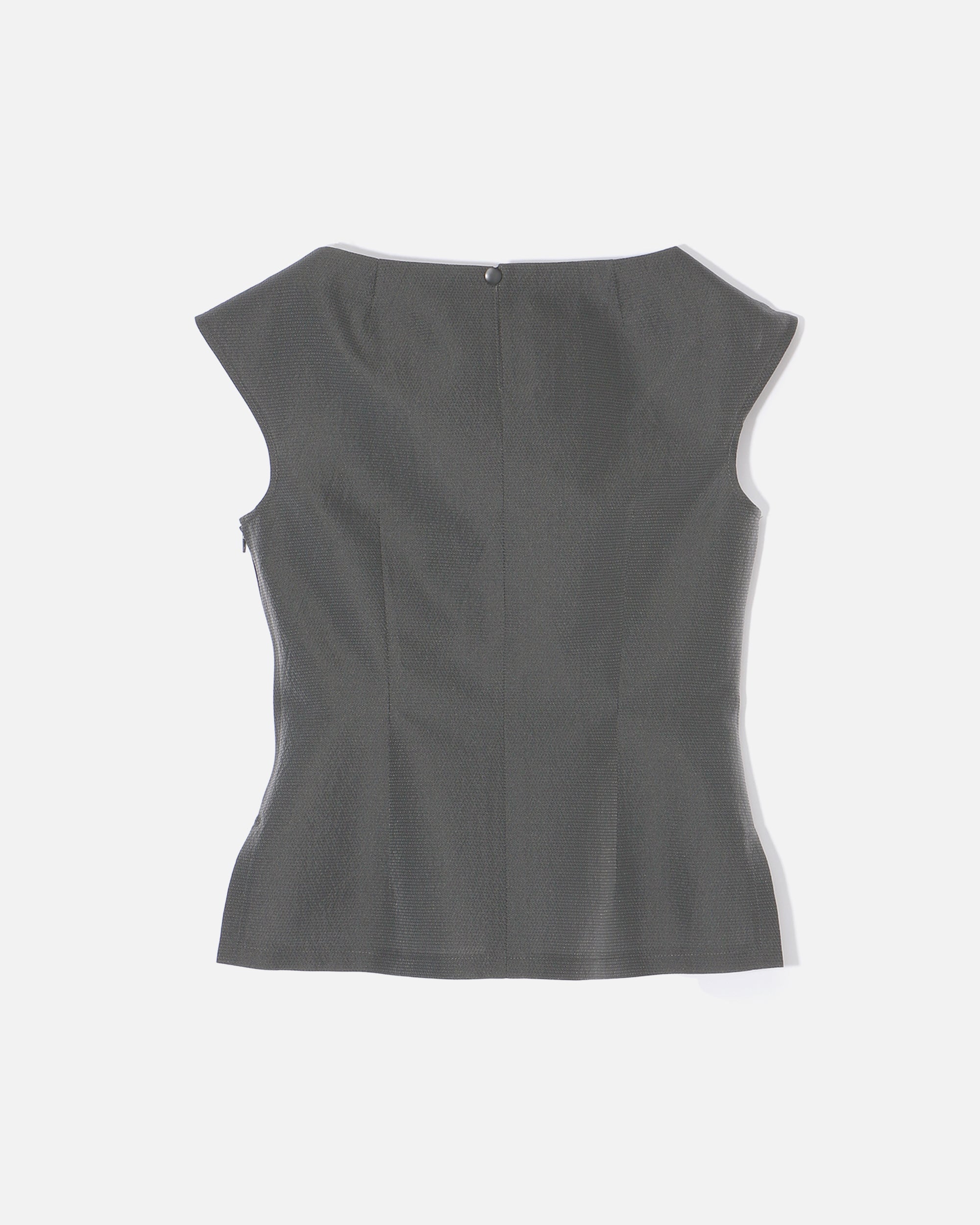 Polyester Nylon Jacquard Blouse with Ribbon