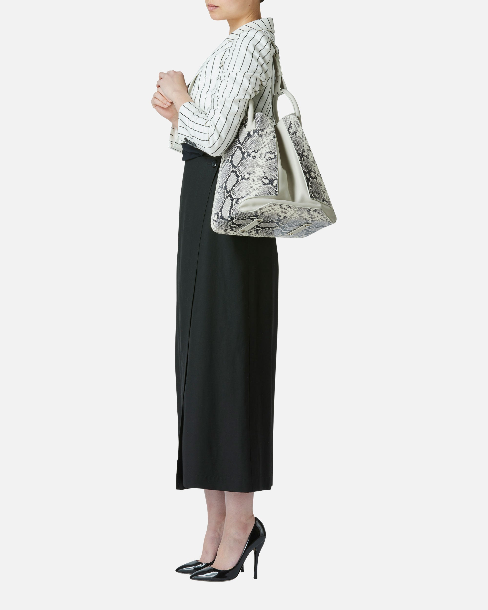 Combi leather shoulder bag (large)