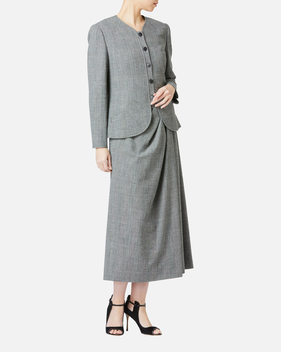 Stretch Crepe Wrap Style Skirt