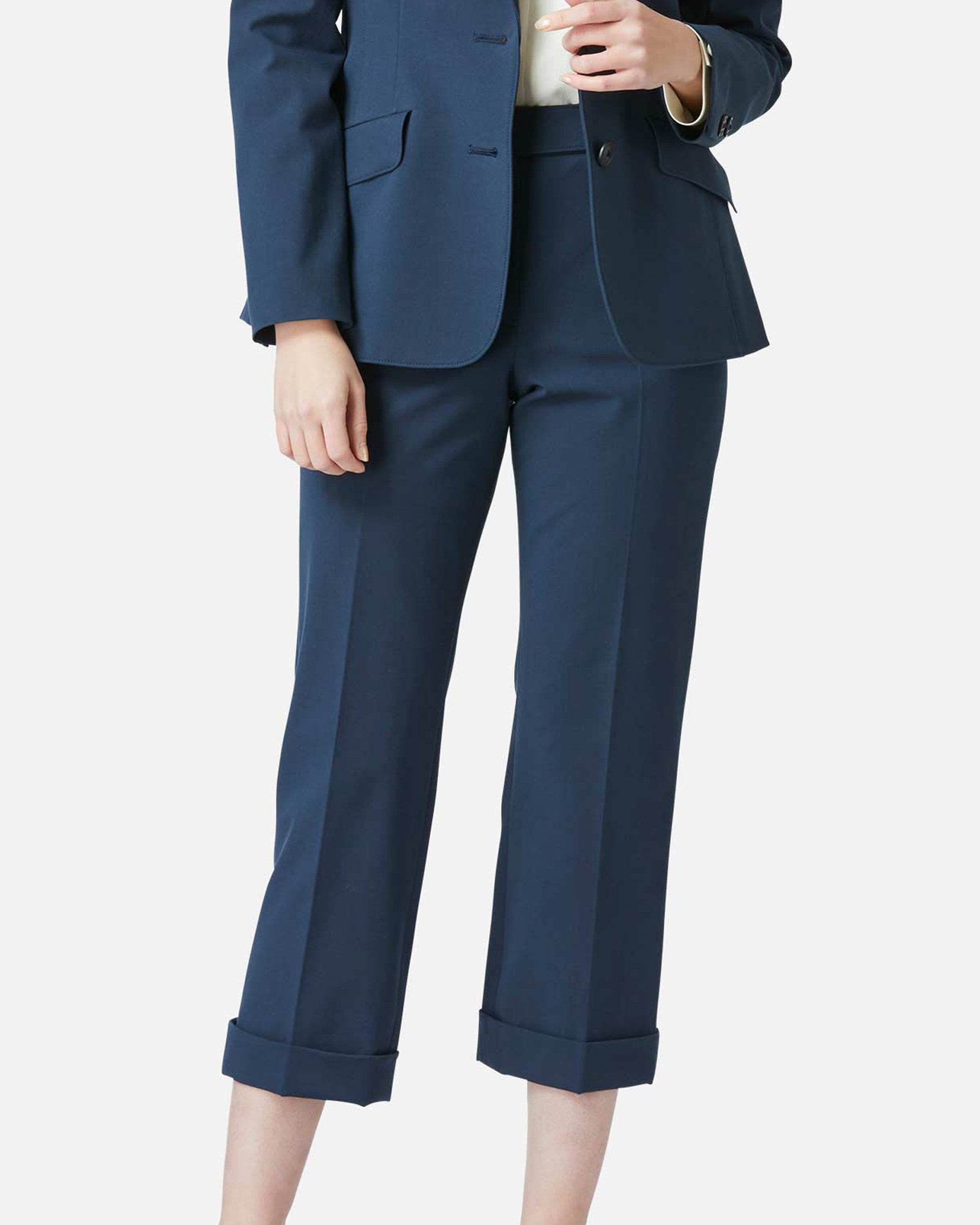 Stretch Gabardine Tapered Pants