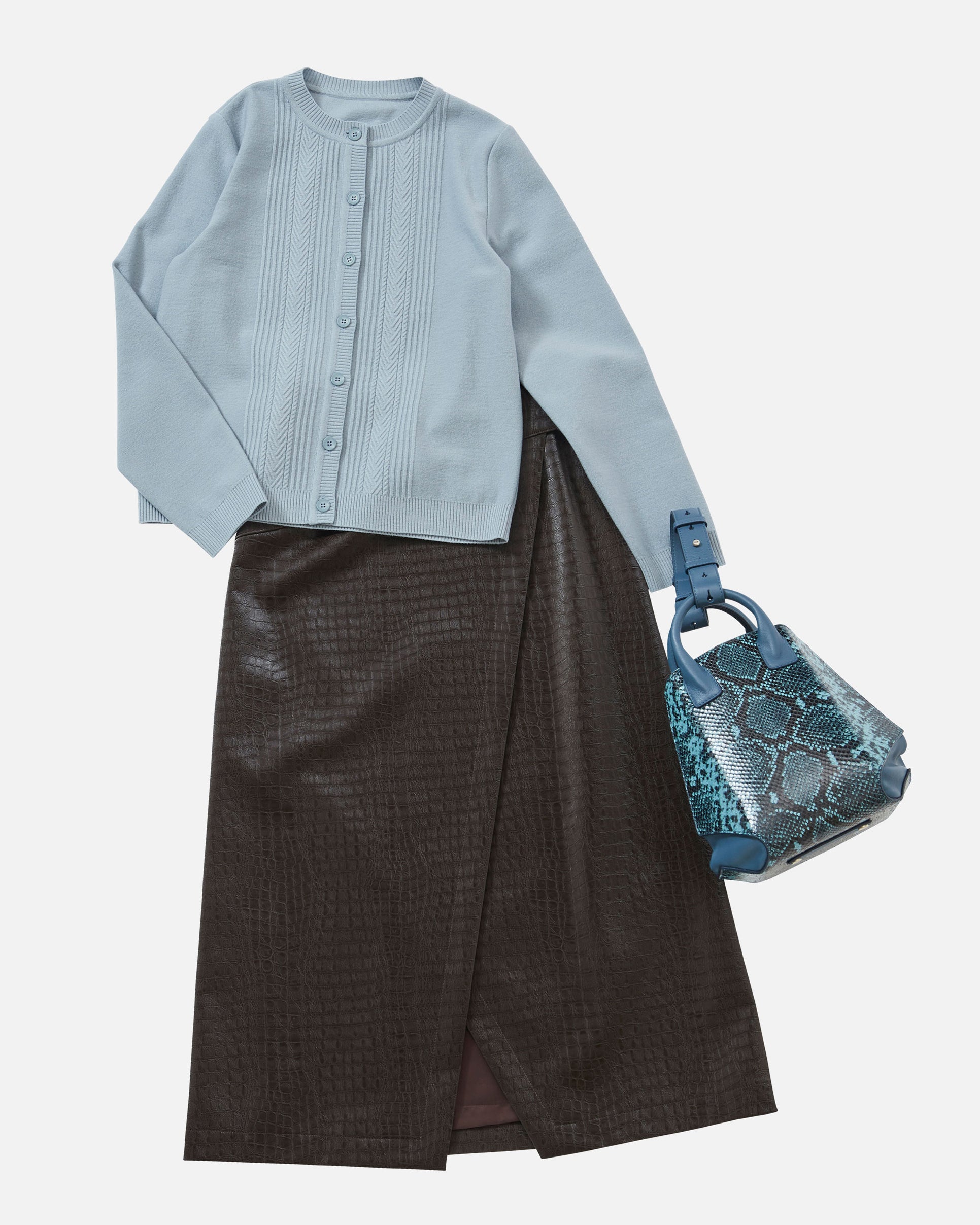 Combi leather shoulder bag (small)