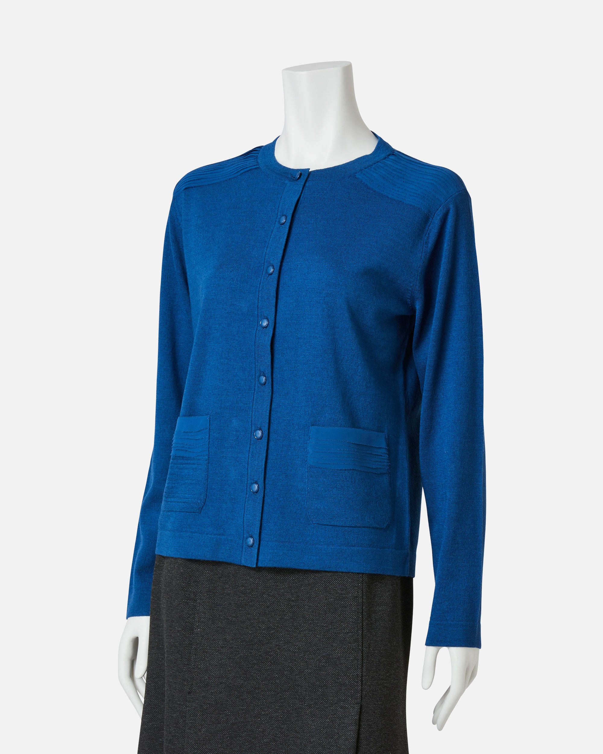 Fringed Wool Silk Knit Cardigan