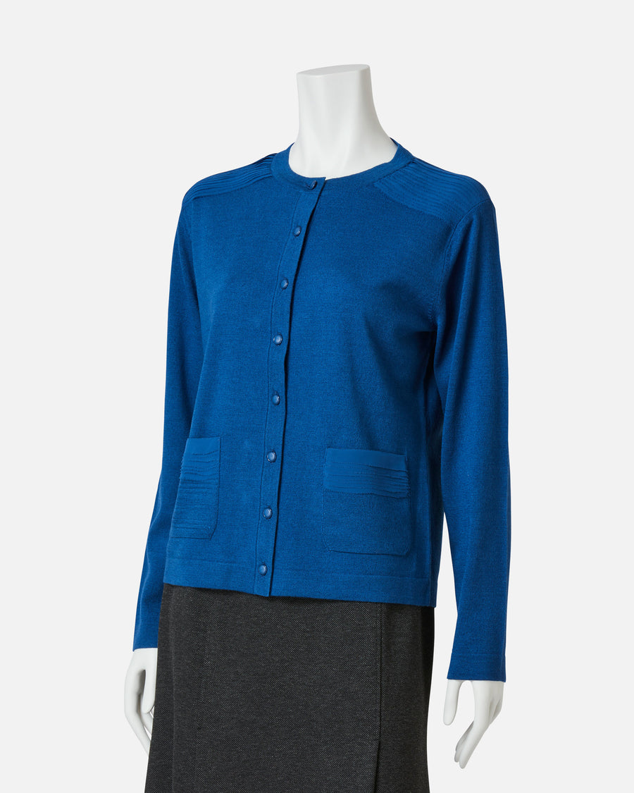 Fringed Wool Silk Knit Cardigan