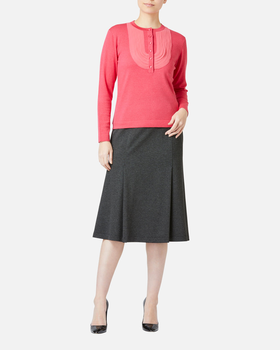 Silk Wool Knit Pullover