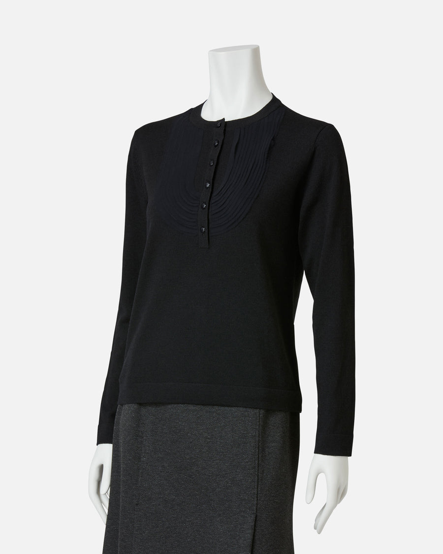 Silk Wool Knit Pullover