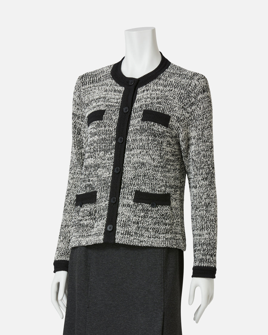 Tweed Style Knit Jacket