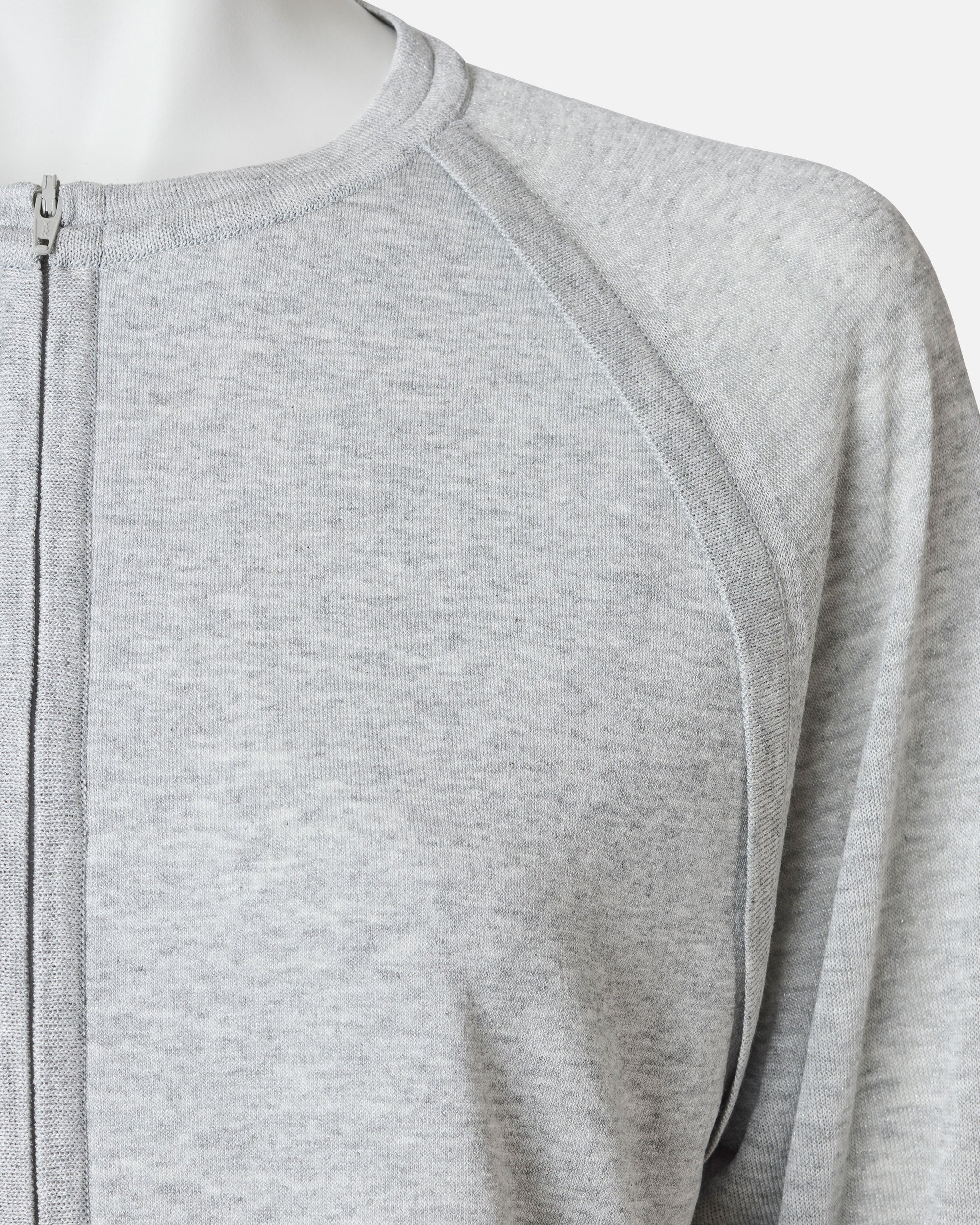 Zip-Up Knit Cardigan