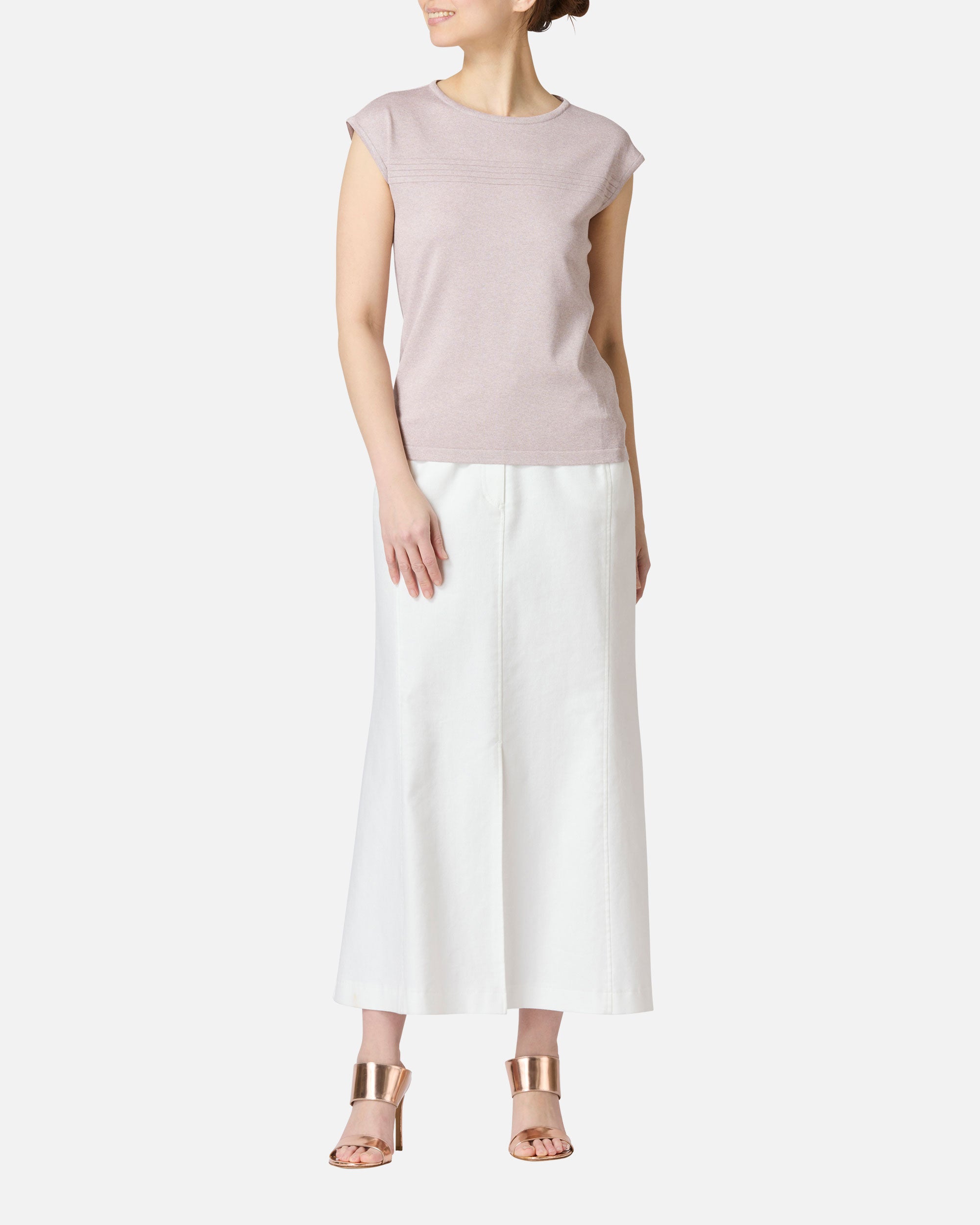 Cotton Rayon Twill Long Skirt