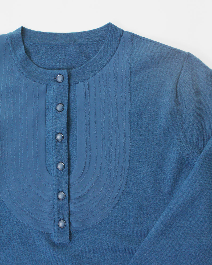Silk Wool Knit Pullover