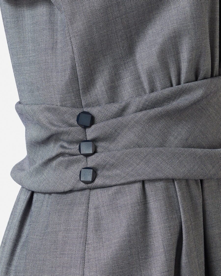 Stretch Chambray Wrap Style Dress