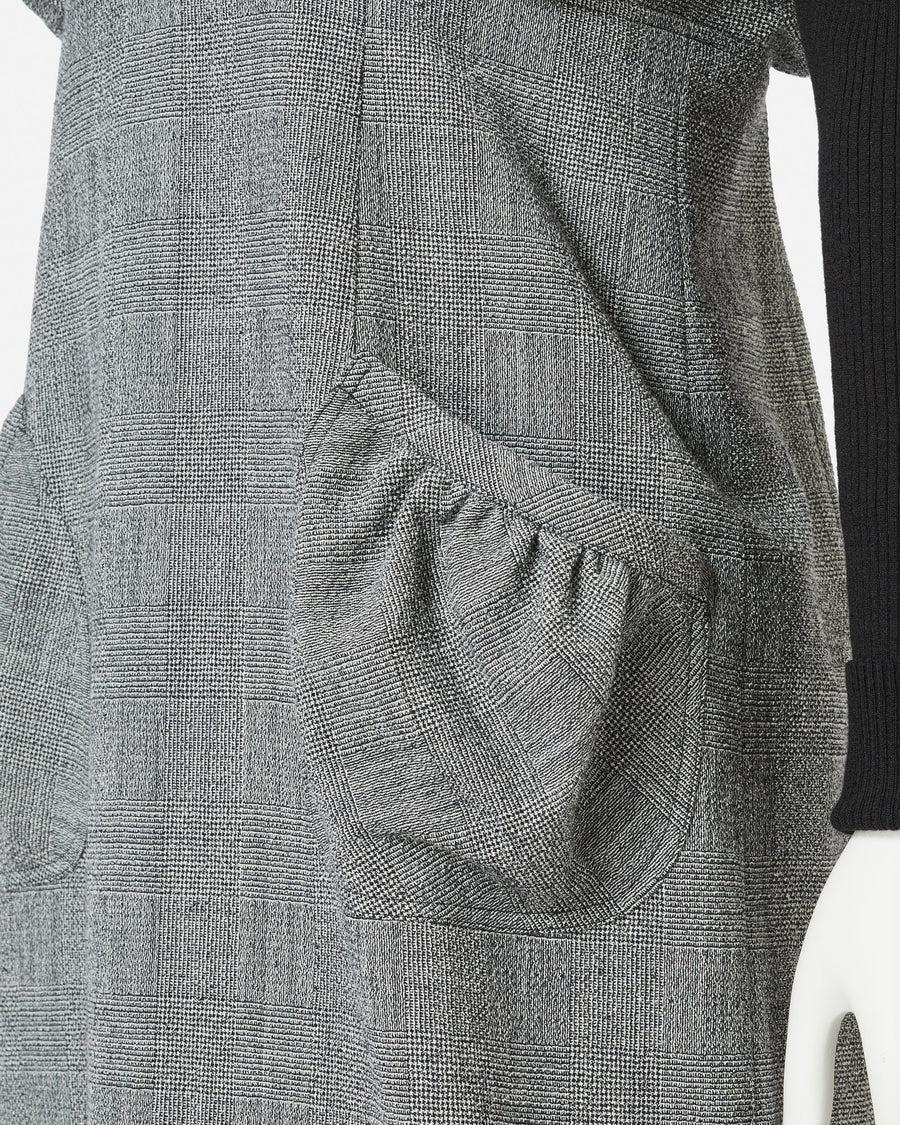 Puff × Knitted Sleeve Dress