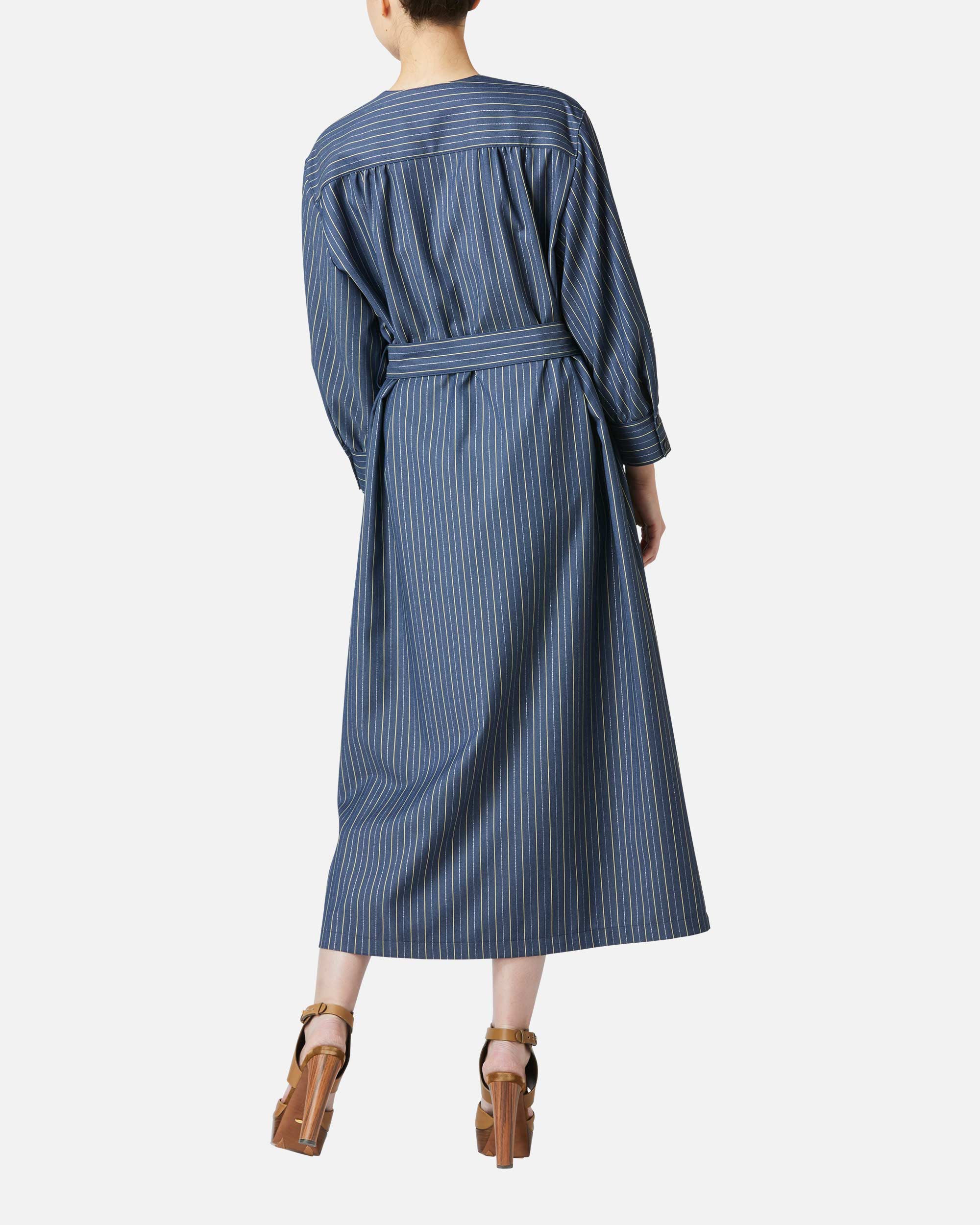 Striped Stretch Twill Dress