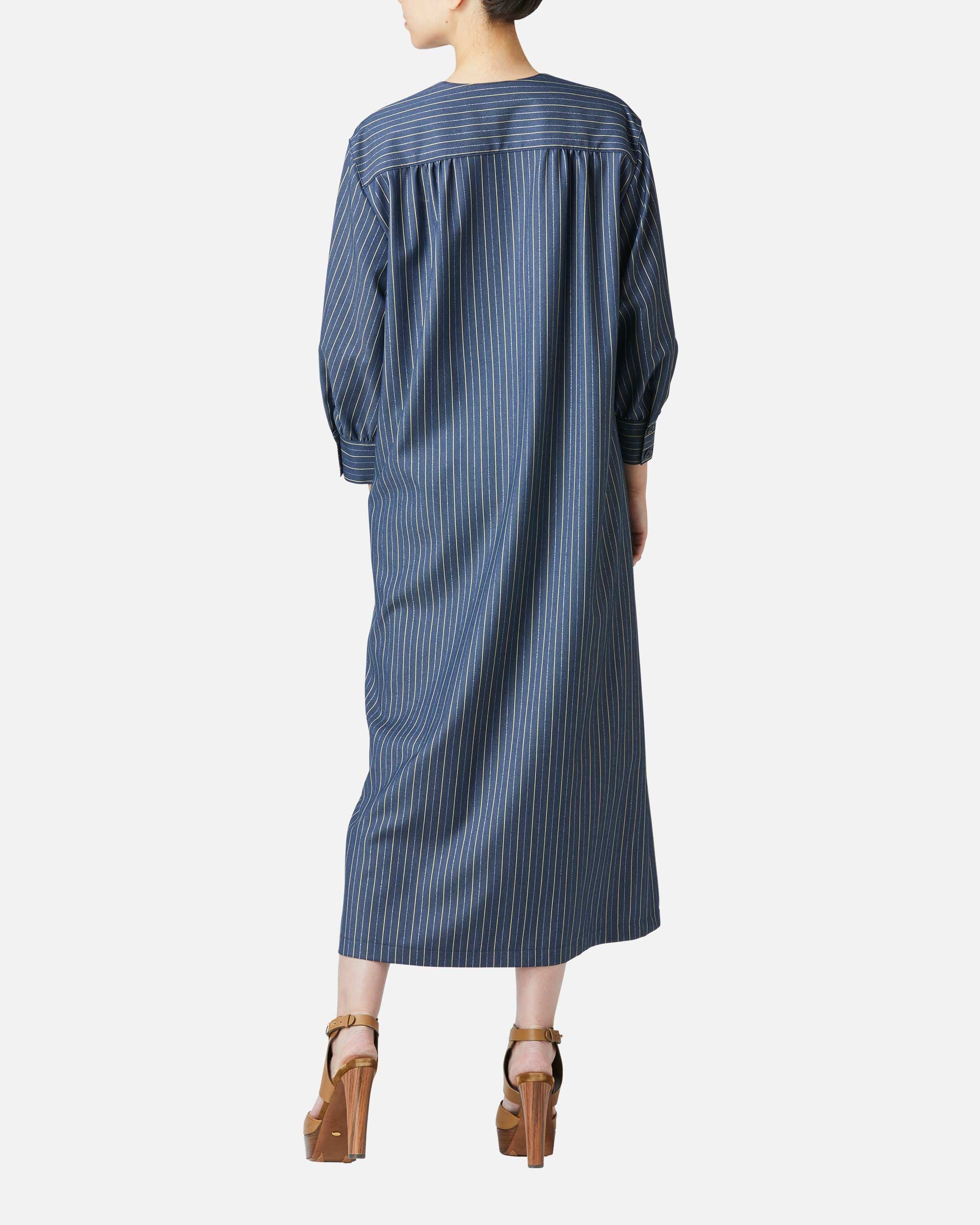 Striped Stretch Twill Dress