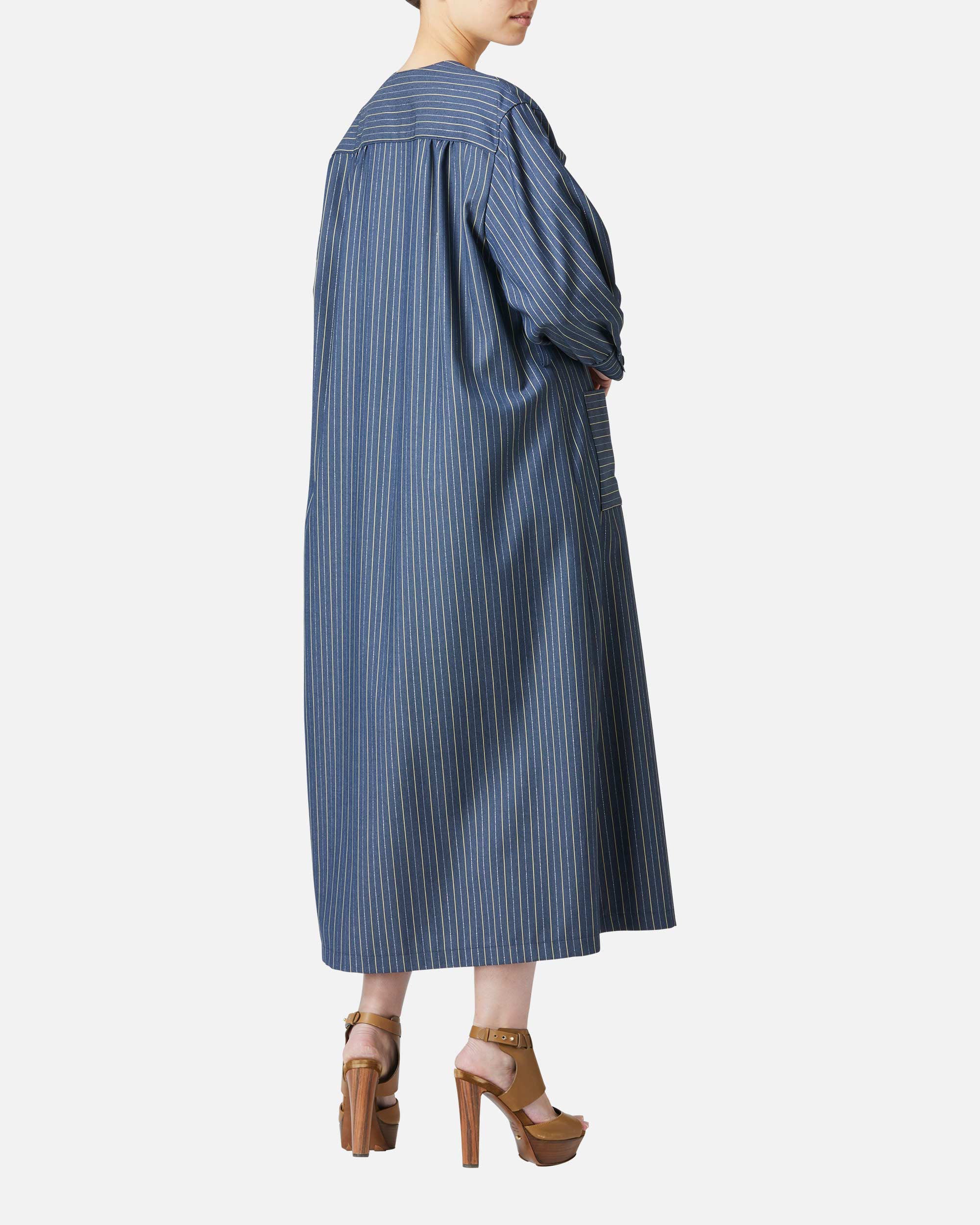 Striped Stretch Twill Dress