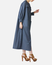 Striped Stretch Twill Dress