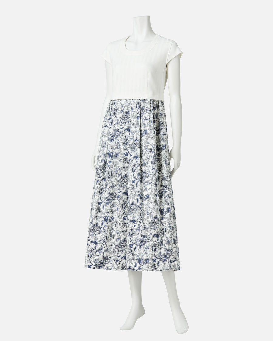 Jersey Summer Dress with Paisley Print