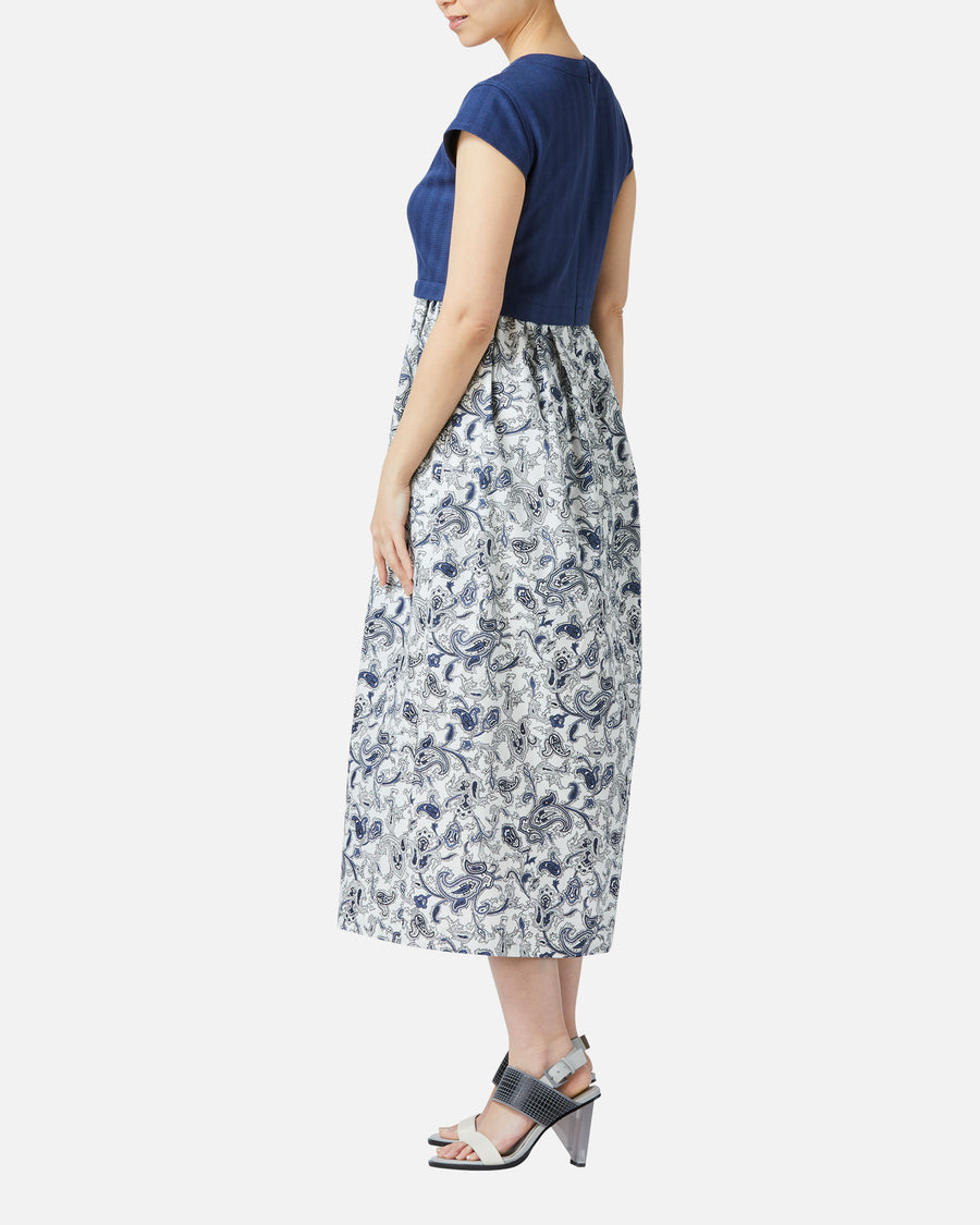 Jersey Summer Dress with Paisley Print