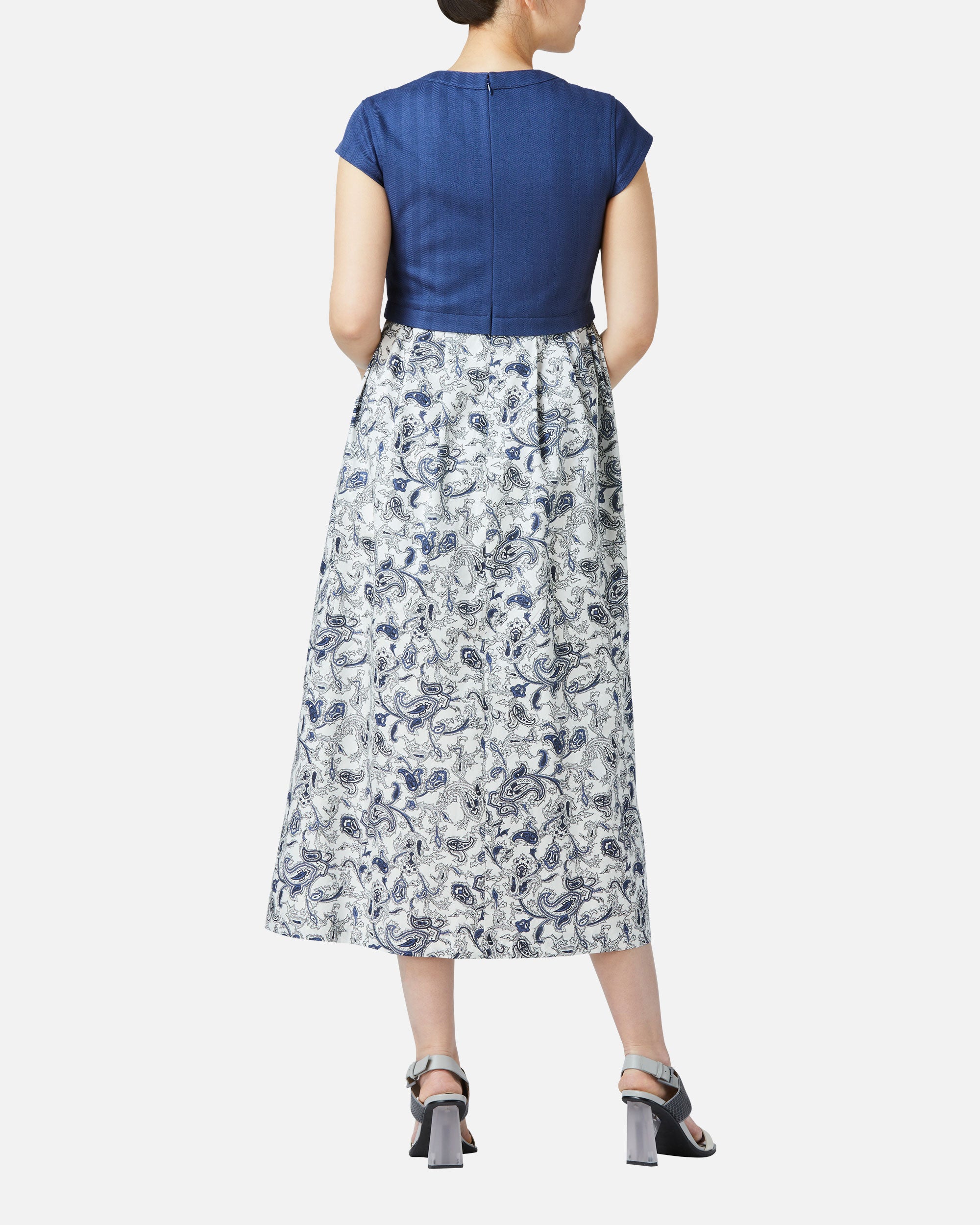 Jersey Summer Dress with Paisley Print
