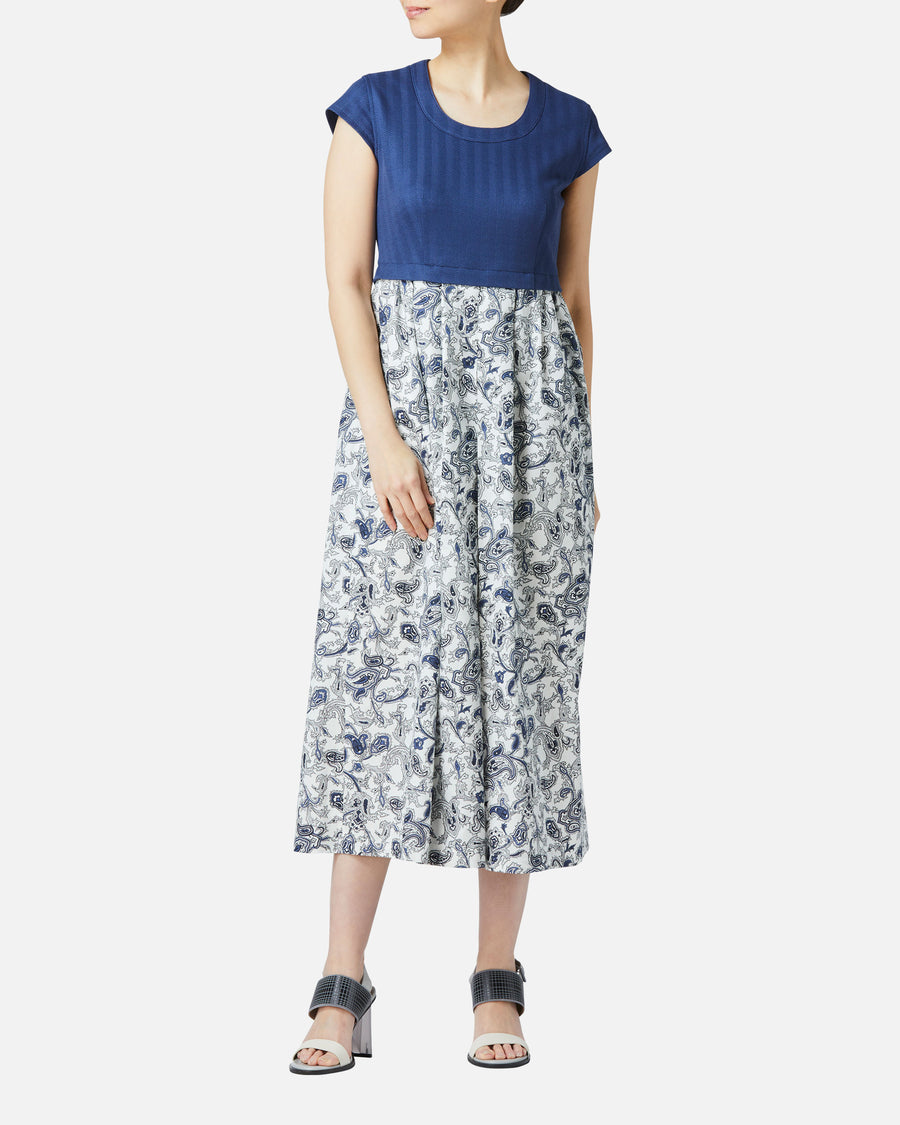 Jersey Summer Dress with Paisley Print
