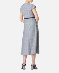 Glen Check Front Button Closure Summer Dress