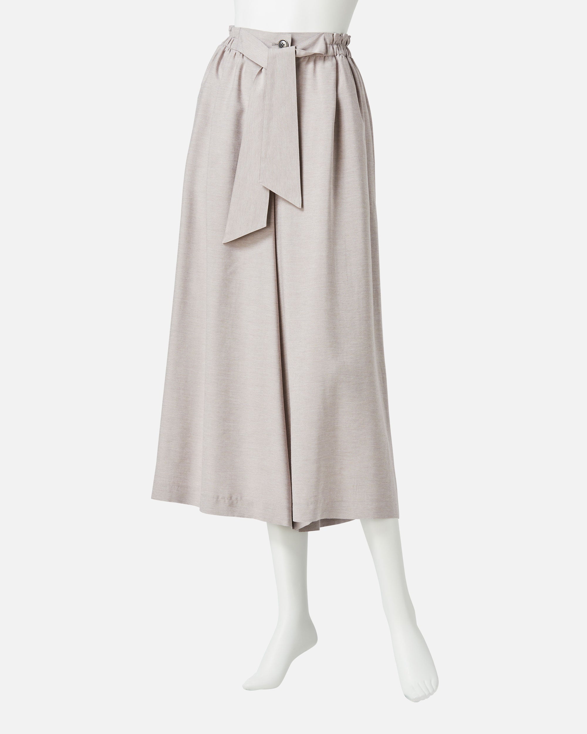 Gathered Waist Pants with Ribbon