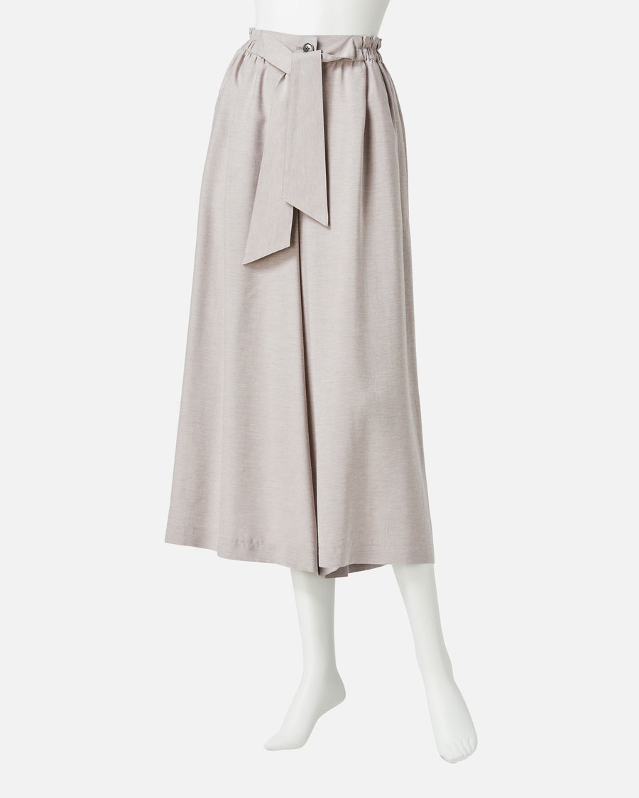 Gathered Waist Pants with Ribbon